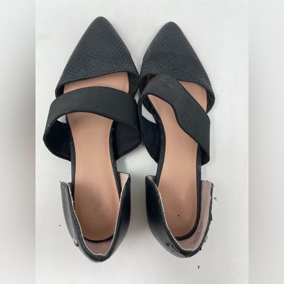 Simply Vera Black Flat Shoes Size 6 - Picture 7 of 7